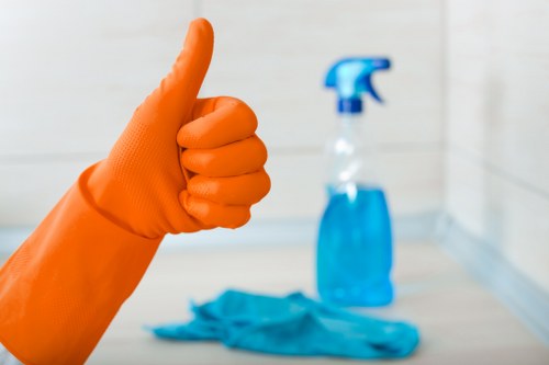 Professional Limehouse carpet cleaning team working with safety checks